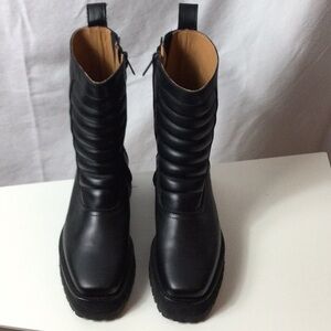& Other Stories Black Leather Platform Boots